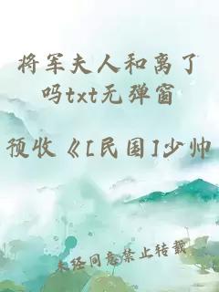 将军夫人和离了吗txt无弹窗