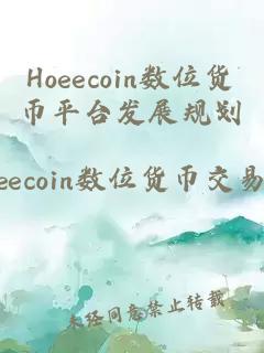 Hoeecoin数位货币平台发展规划