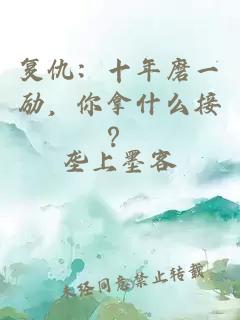 复仇：十年磨一励，你拿什么接？